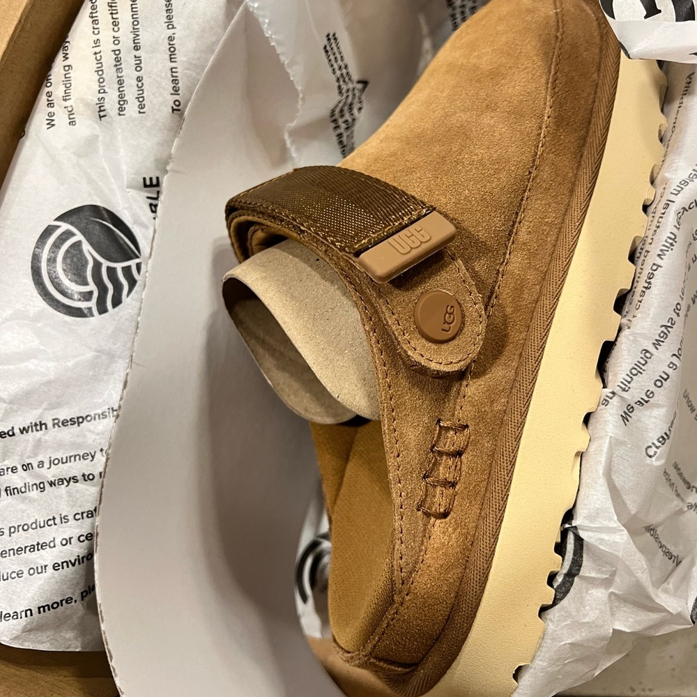 UGG Chestnut Goldenstar Cozy Clog- size 8 women's- never warn brand new